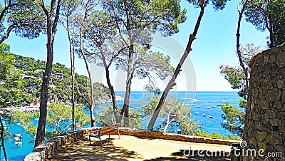 Camino de Ronda de Llafranch a Calella de Palafrugell Stock Photo