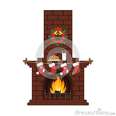 Camino del fumetto di natale fotografie stock immagine: 17265003 Disegno Natale camino