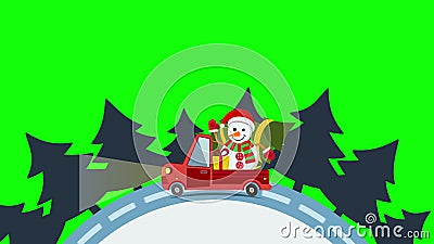 Camion piano di trasporto di consegna, furgone con il pacchetto del contenitore di regalo nella vigilia di natale illustrazione di stock Camion piano di trasporto di consegna, furgone con il pacchetto del contenitore di regalo nella vigilia di natale illustrazione di stock