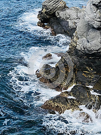 Camogli, Seascape of the peninsula of Portofino, Genoa, Liguria northern Italy Stock Photo