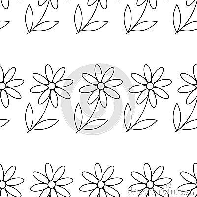 Camomile icon. daisy chamomile. Cute flower plant. Love card symbol. Growing concept. line design. white background. Isolated. Cartoon Illustration