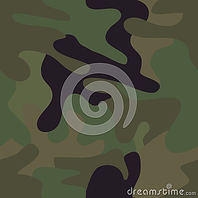 Camouflage commando army seamless pattern. Vector Illustration