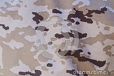 Camouflage fabric texture background Stock Photo