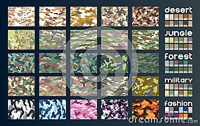 Camouflage fabric vector Vector Illustration
