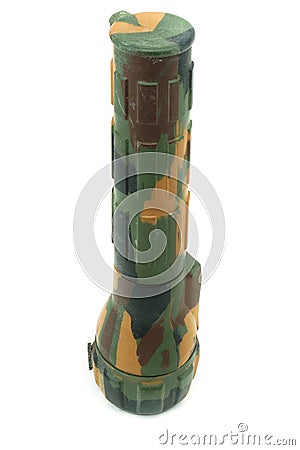 Camouflage flashlight Stock Photo