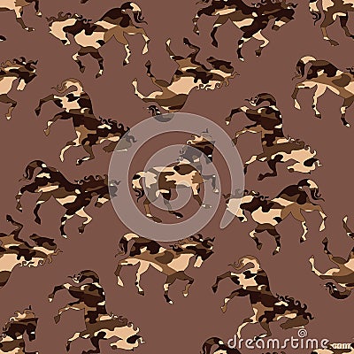 Camouflage horse pattern Stock Photo