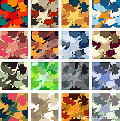 Camouflage pattern Vector Illustration