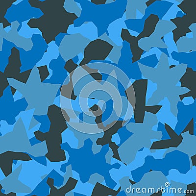 Camouflage pattern background. Classic clothing style masking camo repeat print Vector Illustration