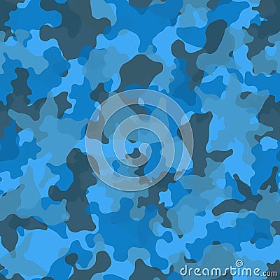 Camouflage pattern background. Classic clothing style masking camo repeat print Vector Illustration