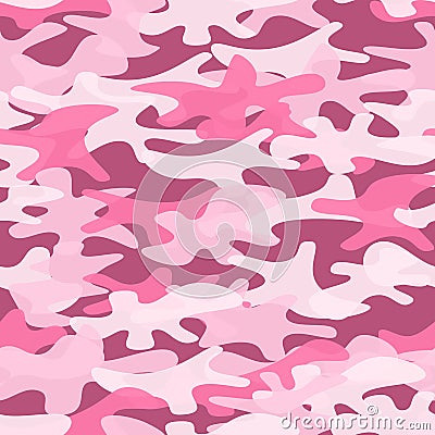 Camouflage pattern background. Classic clothing style masking camo repeat print Vector Illustration