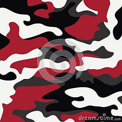 Camouflage pattern background. Classic clothing style masking camo repeat print. Vector Illustration