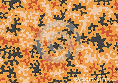 Camouflage pattern background, seamless vector illustration. Classic military clothing style. Masking army camo, repeat print for Vector Illustration