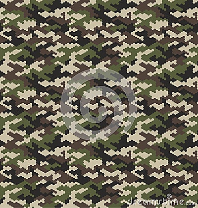 Camouflage pattern background seamless vector illustration. Vector Illustration