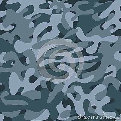 Camouflage pattern background. Woodland style. Military fashion grey vector seamless pattern. Vector Illustration