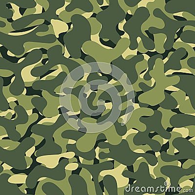 Camouflage seamless background. Vector military texture. Abstract army and hunting masking ornament. Vector Illustration