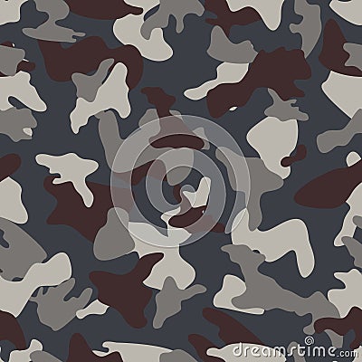 Camouflage seamless color pattern Vector Illustration