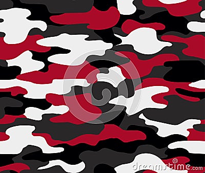 Camouflage seamless pattern. Abstract military or hunting camouflage background. Classic clothing style masking camo Vector Illustration