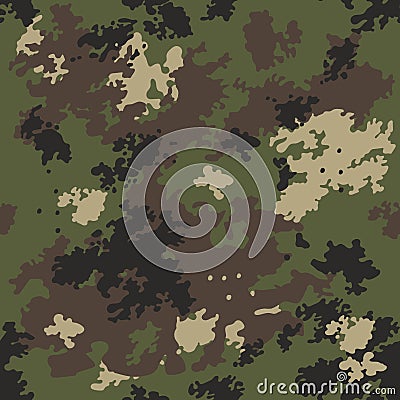 Camouflage seamless pattern, classic style. Vector Illustration