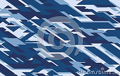 Camouflage seamless pattern. Vector geometric camo background Vector Illustration