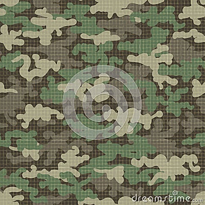 Camouflage texture seamless pattern Vector Illustration