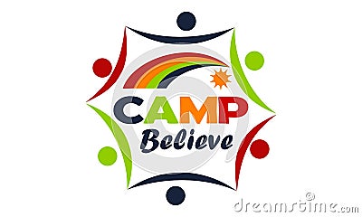 Camp Believe Logo Design Template Vector Illustration