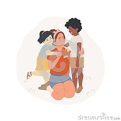 Camp counselor isolated cartoon vector illustrations. Vector Illustration