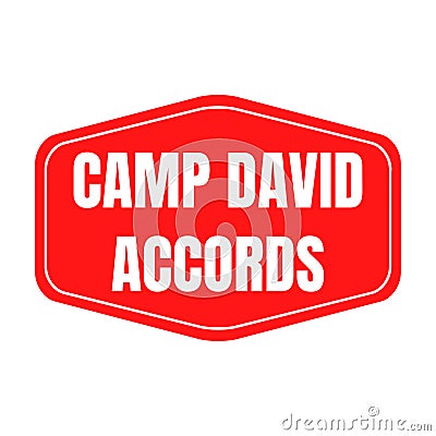 Camp David accords symbol icon Cartoon Illustration