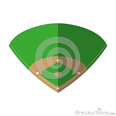 Camp diamond baseball sport Vector Illustration