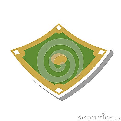 Camp diamond baseball sport Vector Illustration