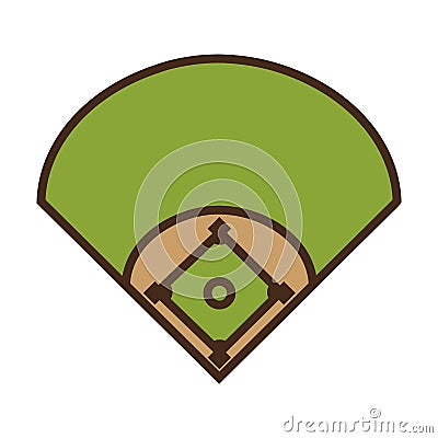 Camp diamond baseball sport Vector Illustration