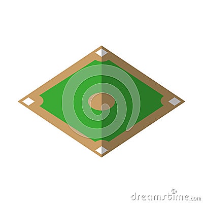 Camp diamond baseball sport Vector Illustration