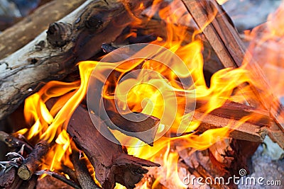 Camp fire Stock Photo