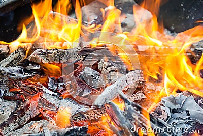 Camp fire Stock Photo