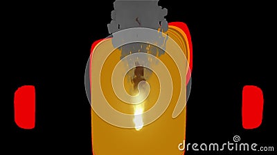 Camp fire with alpha channel stock video footage