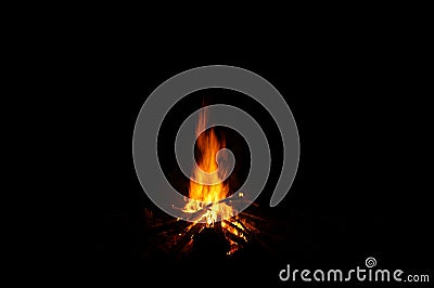 Camp Fire Stack Stock Photo