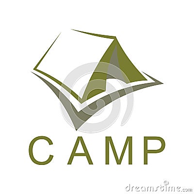 Camp garden logo Stock Photo