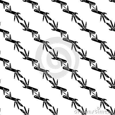 Camp knife pattern seamless vector Vector Illustration