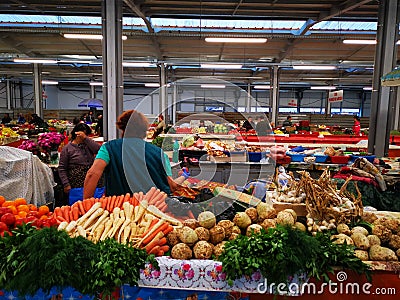 Camp Road Market Moghioros n Bucharest, Romania Editorial Stock Photo