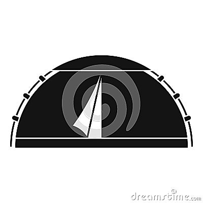 Camp round tent icon, simple style Vector Illustration