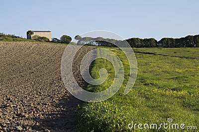 Campaign Quartu - Sardinia Stock Photo