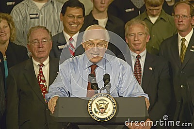 Campaign rally in Ohio attended by Vice Presidential candidate Cheney, 2004 Editorial Stock Photo