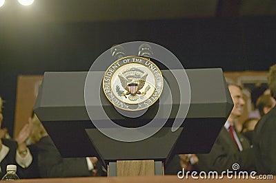 Campaign rally in Ohio attended by Vice Presidential candidate Cheney, 2004 Editorial Stock Photo