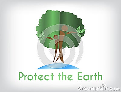 The campaign to protect the environment and the world. Vector Illustration