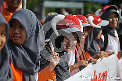 A campaign to'sacrifice' ahead of Eid Al-Adha celebration in Indonesia. Editorial Stock Photo