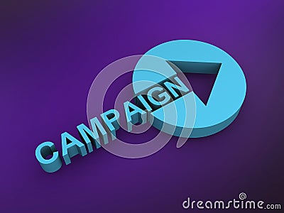 campaign word on purple Stock Photo