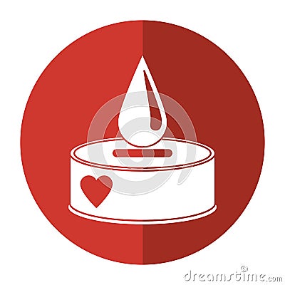 Campaing donation blood drop shadow Vector Illustration