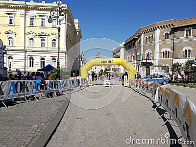 Benevento - Arrival of the Orientation Race in Piazza Castello Editorial Stock Photo