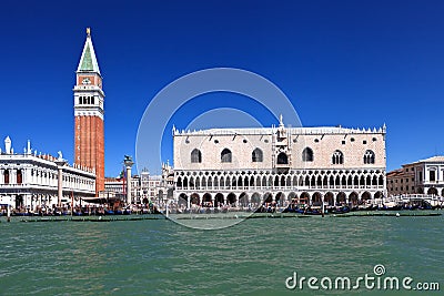 Campanile and doge palace Stock Photo