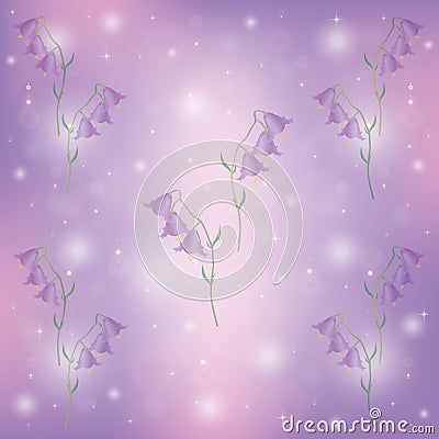 Campanula spring flowers Stock Photo