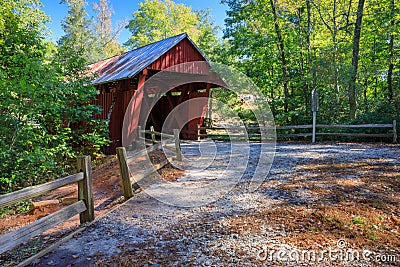 Campbell`s Covered Bridge South Carolina Stock Photo